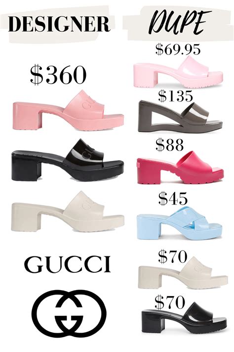 Gucci Rubber Slide Sandals Dupes 2021: 8 Pairs of 